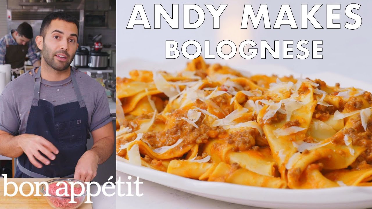 Andy Makes Pasta with Bolognese Sauce | From the Test Kitchen | Bon Appétit