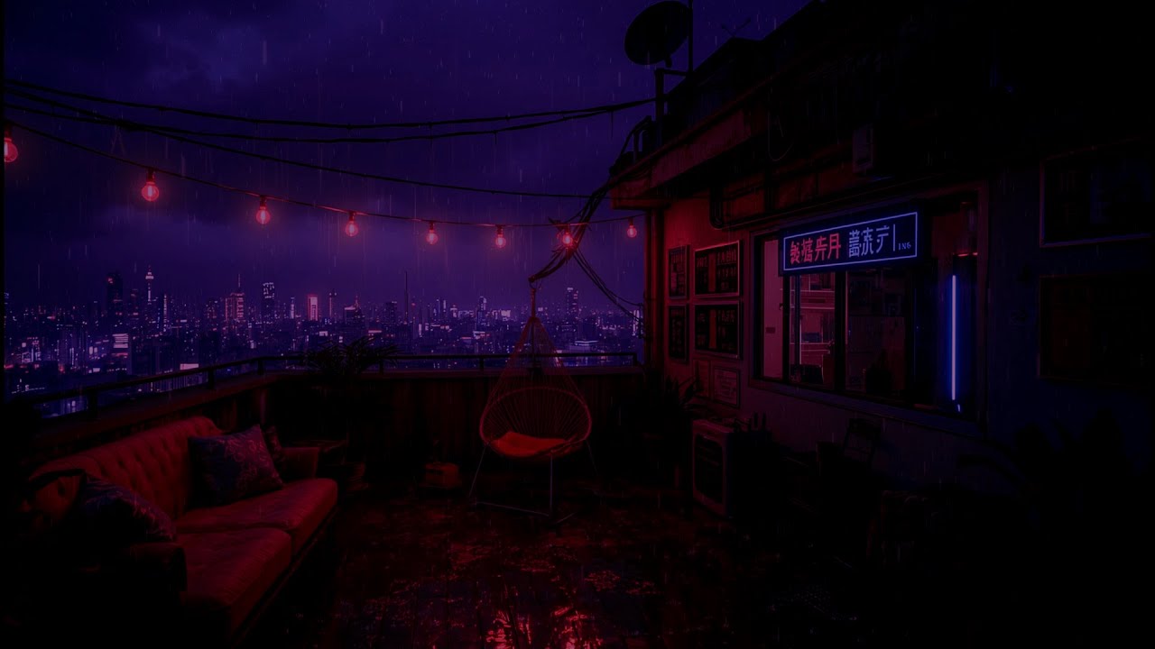 Tokyo View After Midnight 🌙 Lofi Sleep Mix with Rain