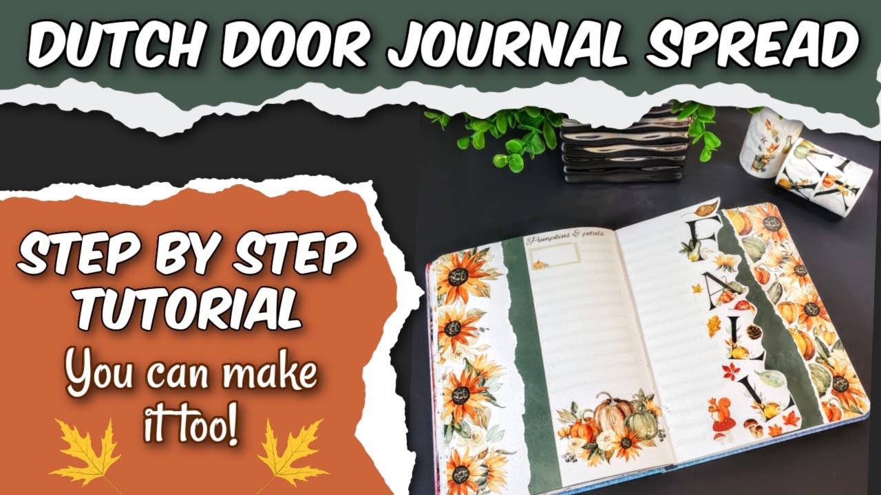 Cozy Fall Dutch Door Journal Spread Using Washi Tape Shop Stickers