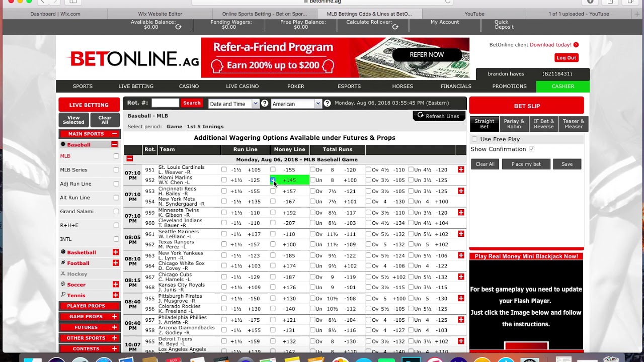 BETONLINE - How do I place a Money Line bet?