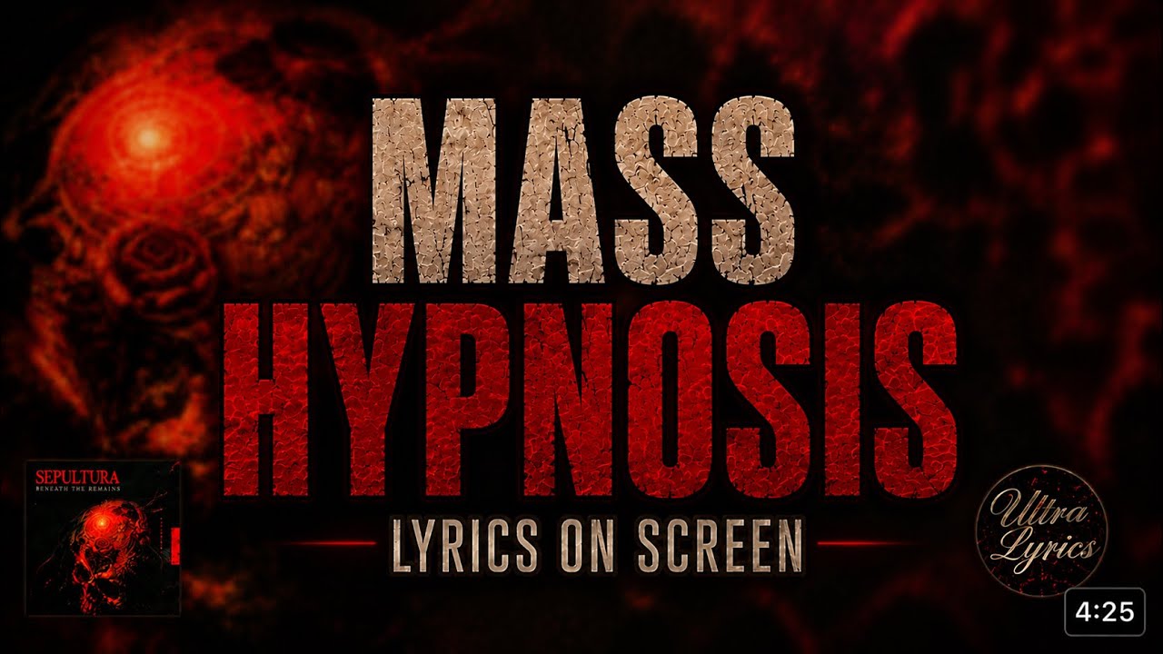 Sepultura - Mass Hypnosis (Lyrics on Screen Video 🎤🎶🎸🥁)