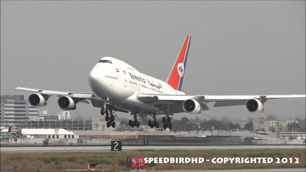 Yemen Government Boeing 747SP-27 [7O-YMN] Landing with ATC