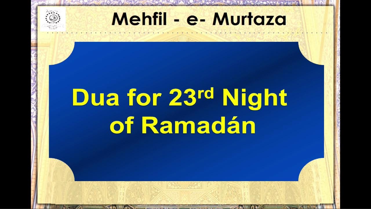 Live-MEM-1447 AH-Ramzan 23 Night-23rd Majlis & A'amal e Shab e Qadr-M. Syed Hashim Abbas Zaidi Saheb
