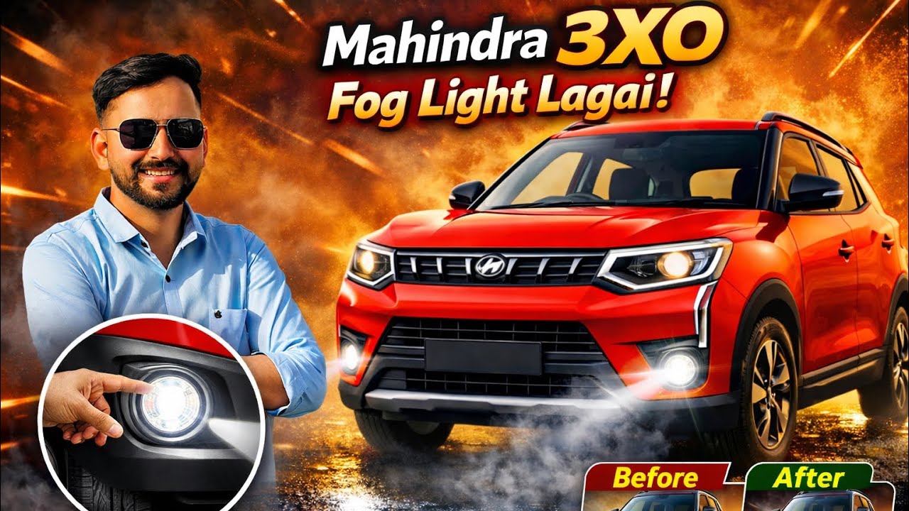 Mahindra XUV 3XO Fog Light Install 🔥 New Look Ready! #mahindra #vlog 
