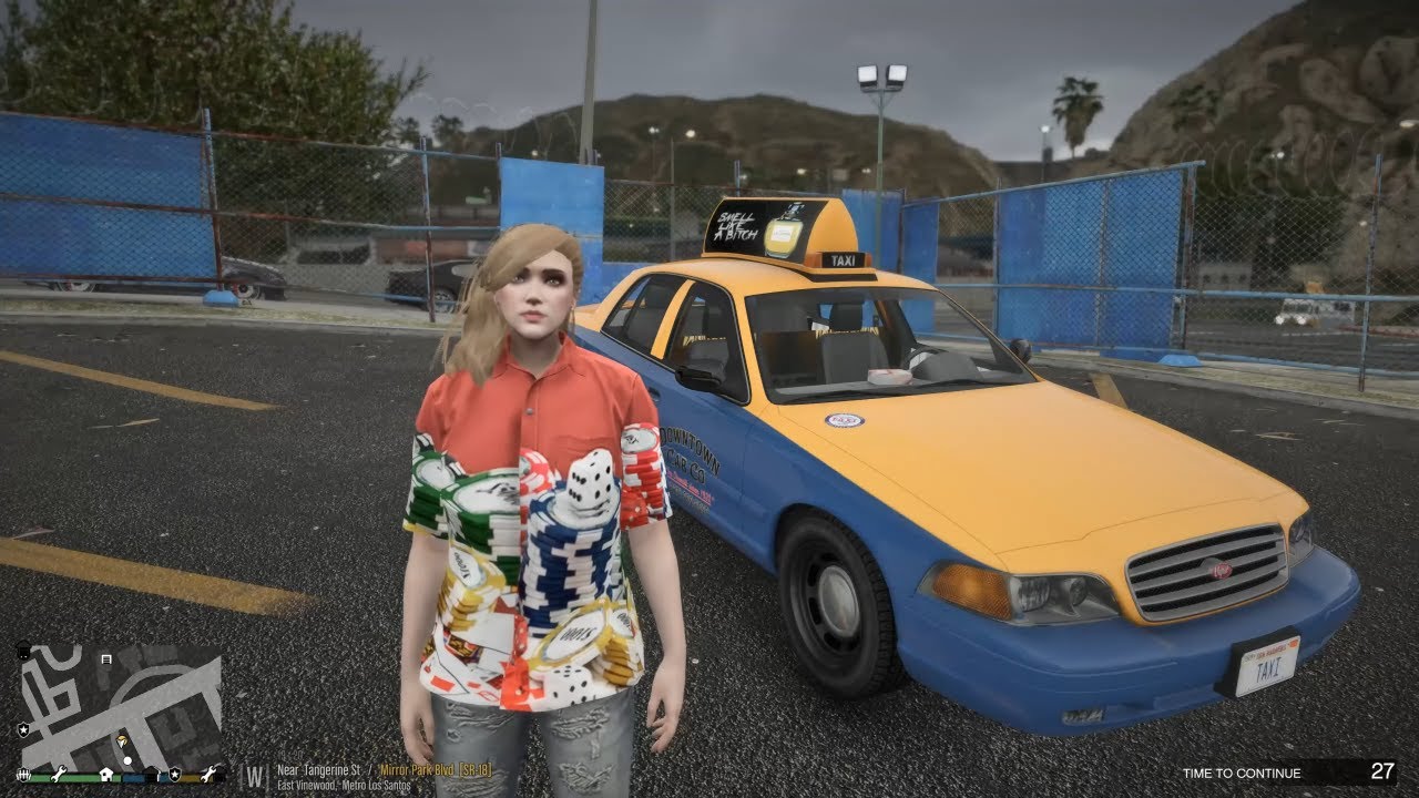 Gta 5 Let's Go To Work As LS Female Downtown Cab Taxi Driver - Stanier Le FARE!