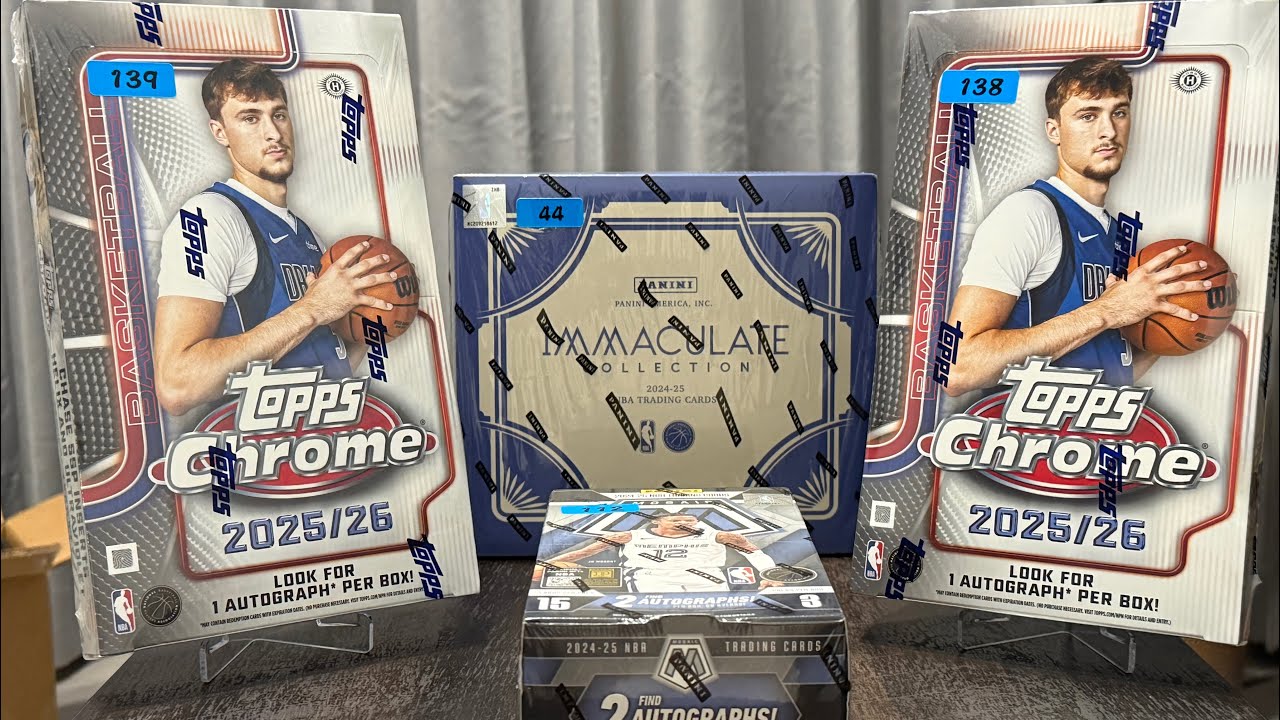 再次挑戰Cooper Flagg 跟小國寶 2025 Topps Chrome basketball & 2024 panini immaculate 