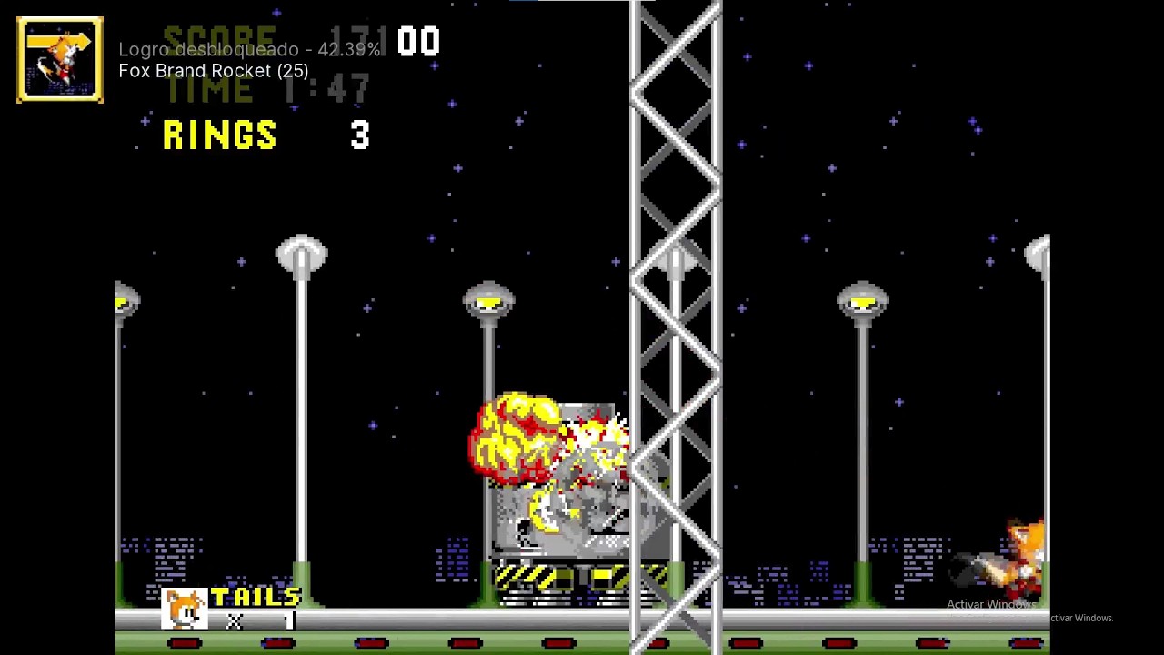 Tails in Sonic The Hedgehog Achievement Fox Brand Rocket