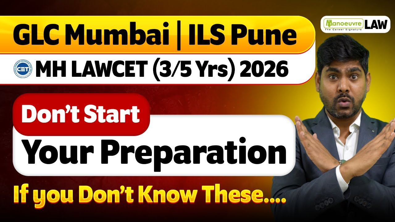 MH LAWCET (3/5 Yrs) 2026 : Don't ❌ Start Your Preparation If You Don't Know This.. #law