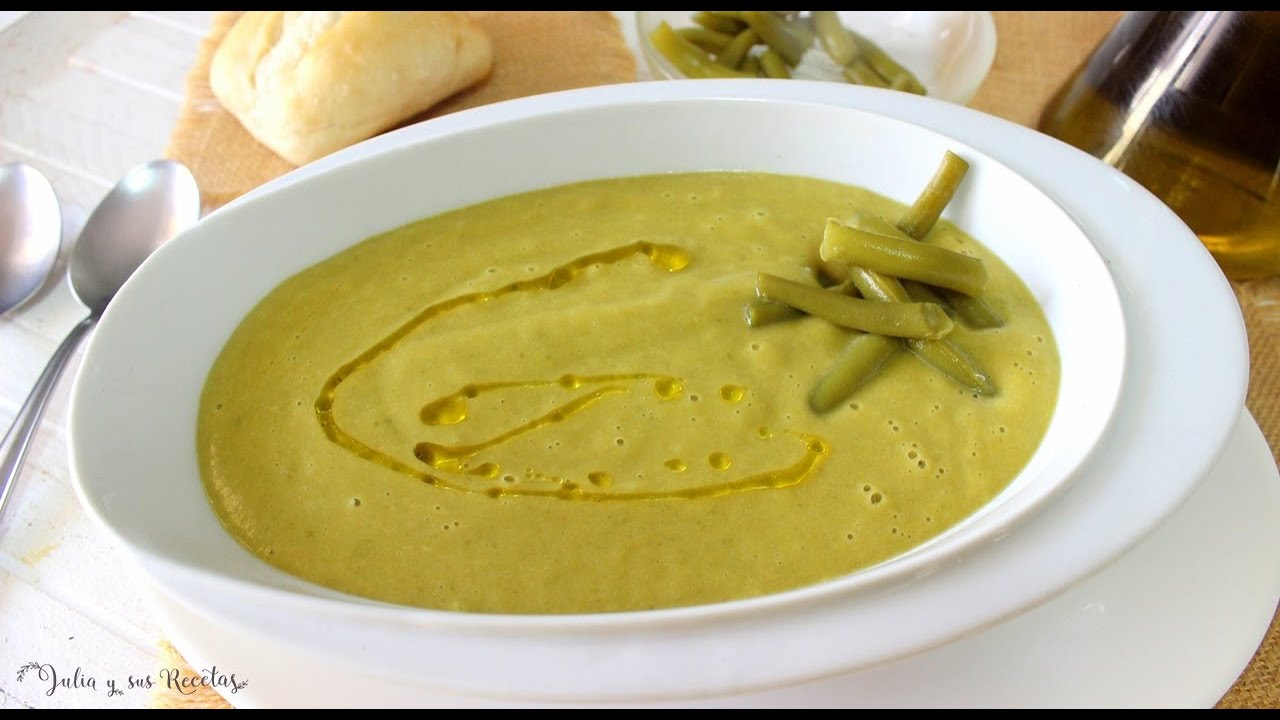 Con pocas calorías y muy sana🍲CREMA DE JUDÍAS VERDES CON YOGUR