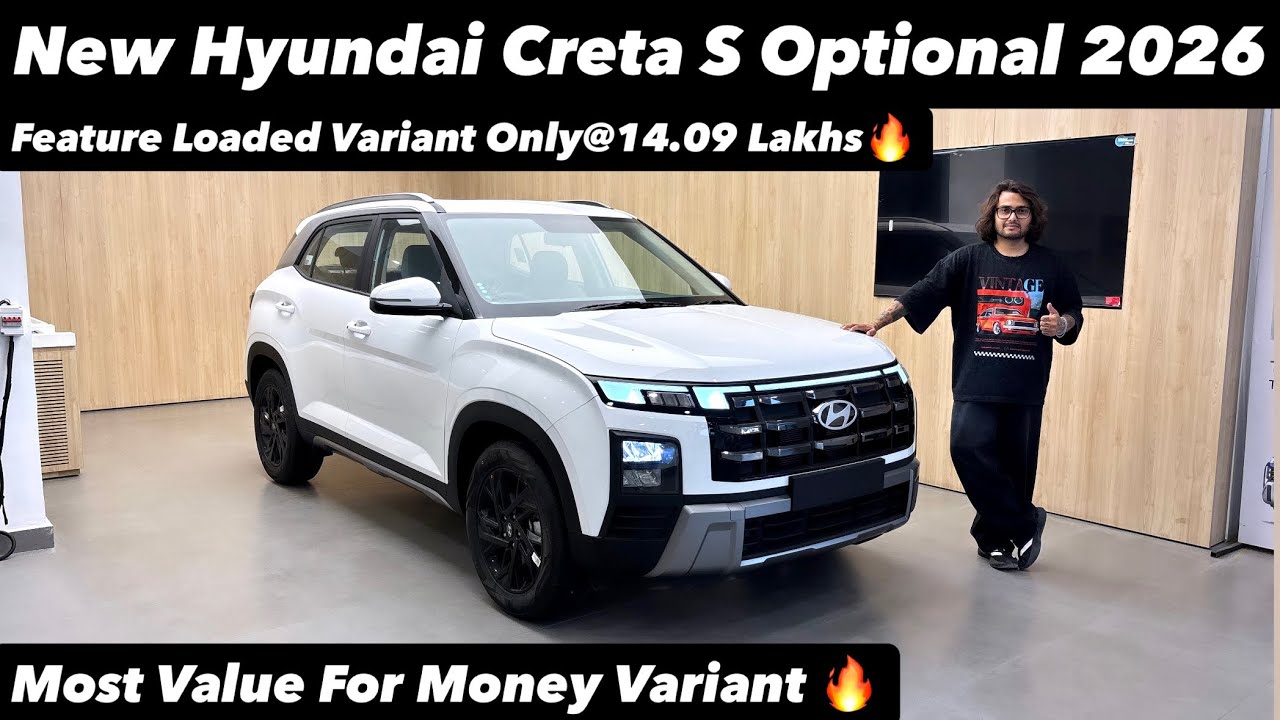 New Hyundai Creta S Optional 2026 | MOST VFM VARIANT WITH SUNROOF ONLY@14.09 LAKHS | Full review 😍🔥