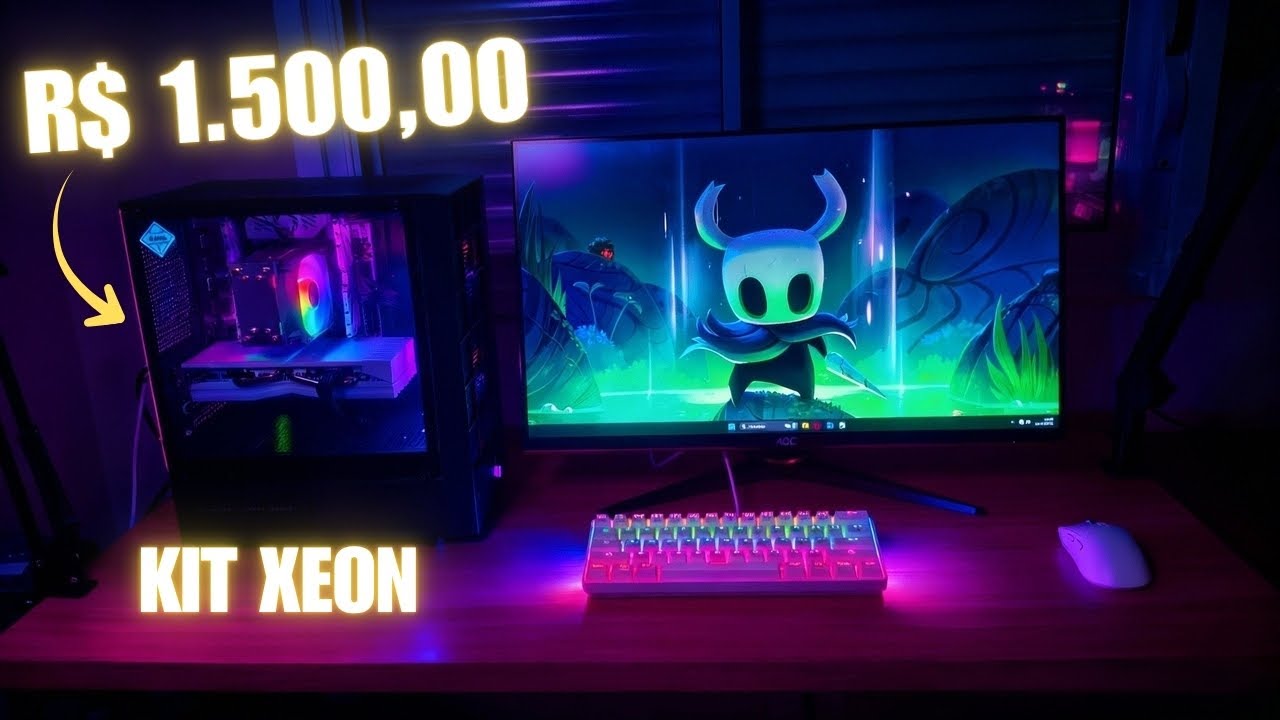 Montei um PC Gamer gastando pouco! 💸 Xeon 2680 + RX 580 ainda surpreende em 2025!