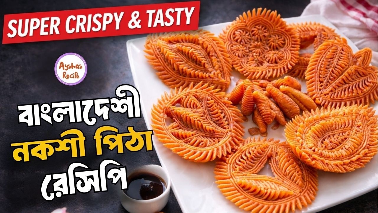 নকশী পিঠা রেসিপি | ফুল পিঠা রেসিপি | Traditional Bangladeshi Pitha