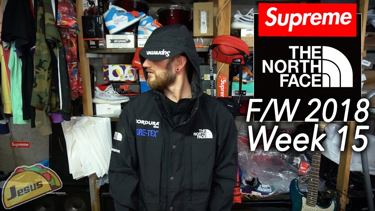 Supreme The North Face Expedition jacket FW18 + vintage Hawaiian shirt