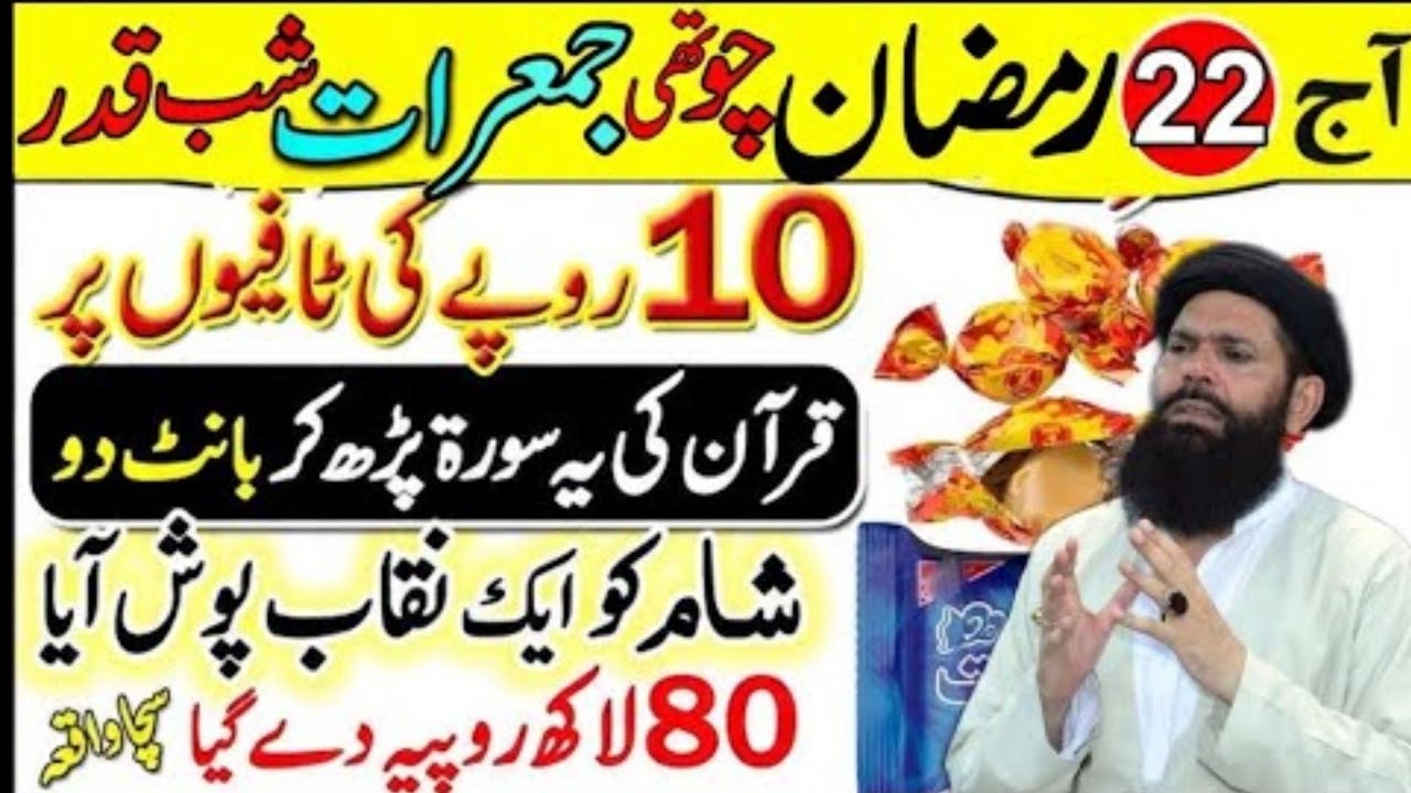 22 Ramzan Shab e Qadr Jumerat Surah Kausar Ka Powerful Wazifa | ubqari real speech 32