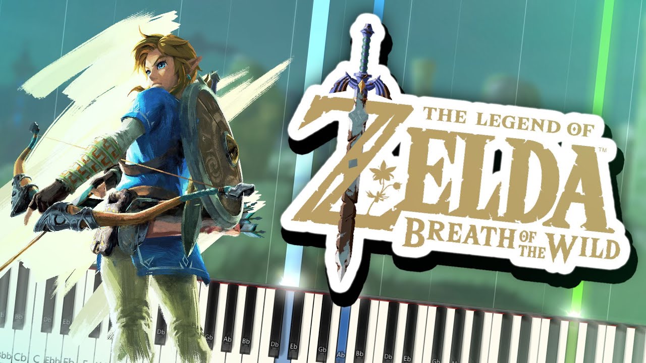Zelda Breath of the Wild - Field (Night) Theme Piano Tutorial Synthesia