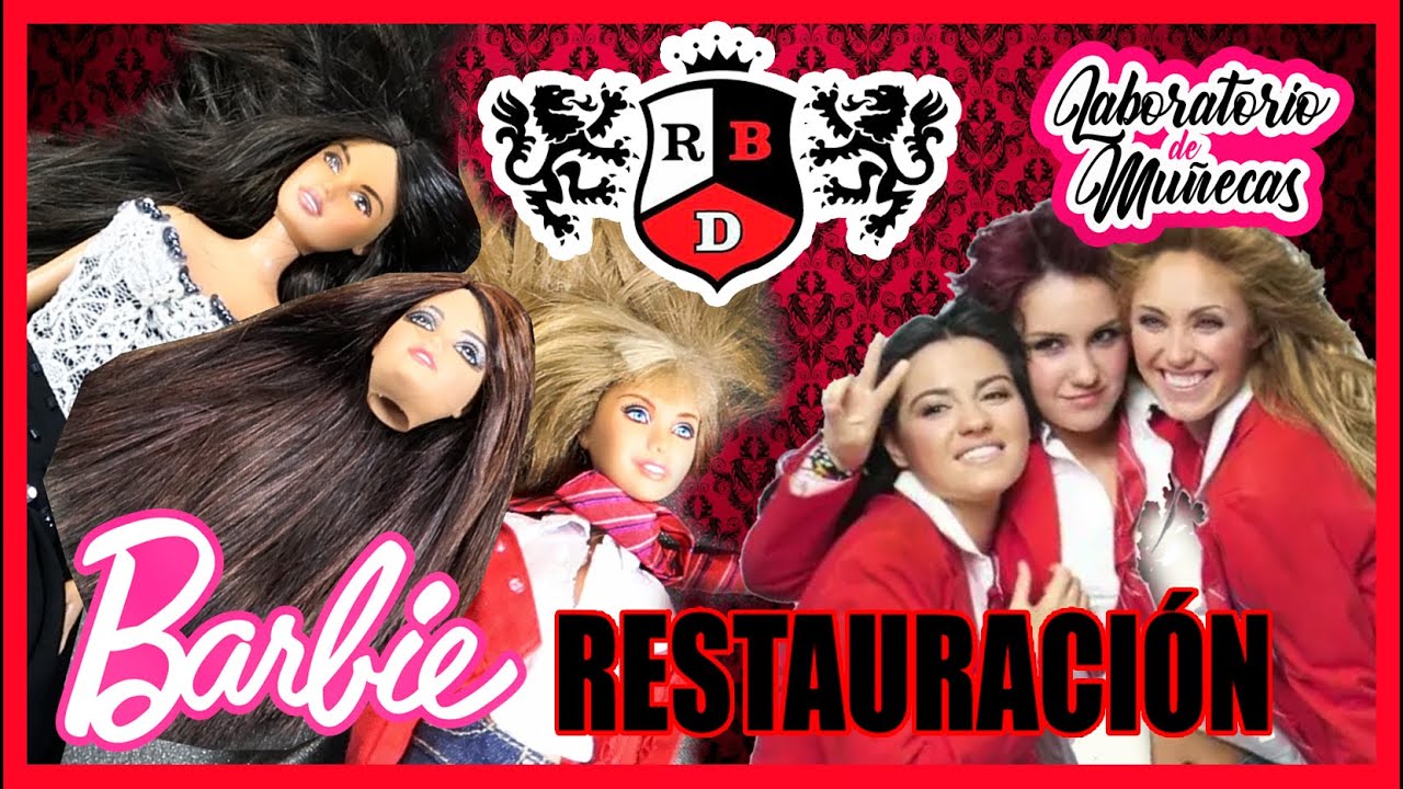 RESTAURÉ LAS BARBIES DE REBELDE (RBD) MIA, ROBERTA, LUPITA - Laboratorio de Muñecas