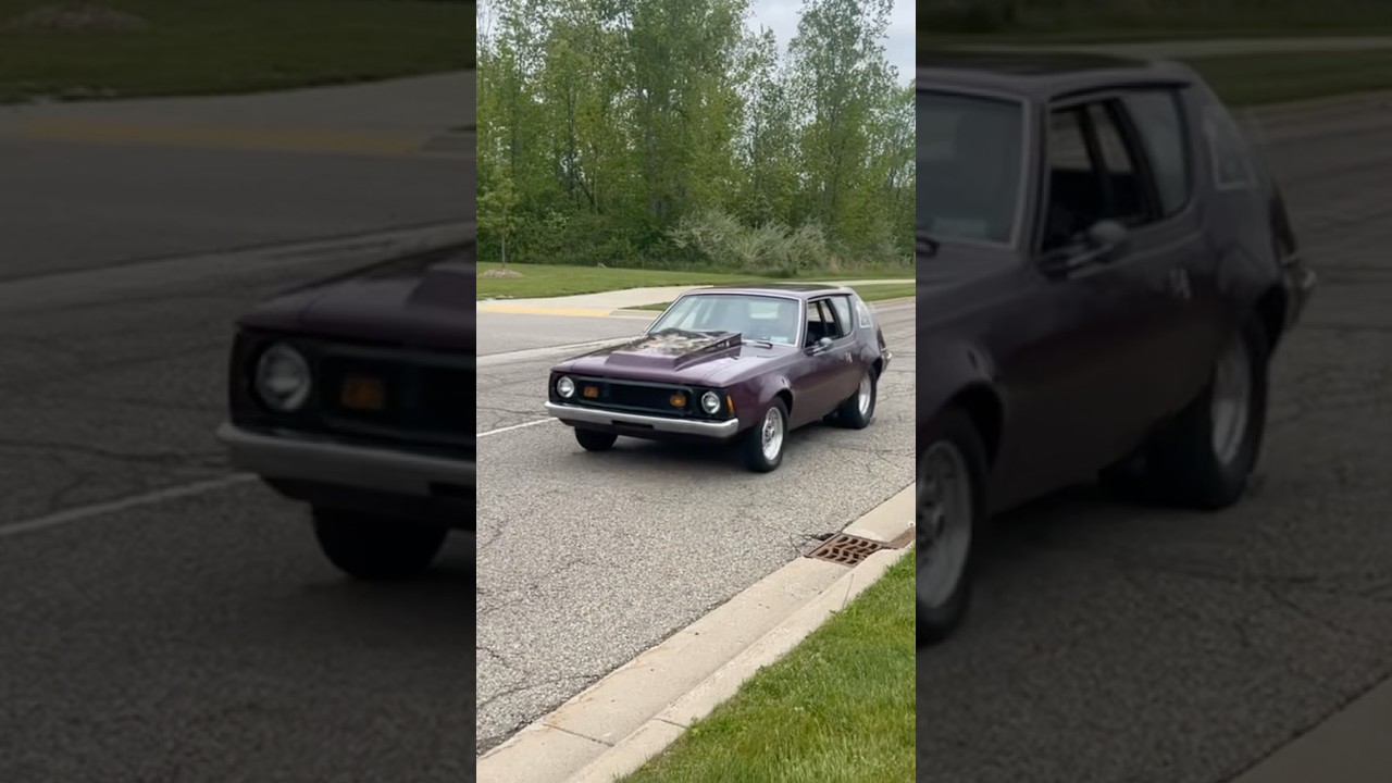 Pro Street AMC Gremlin Leaving Car Show! 