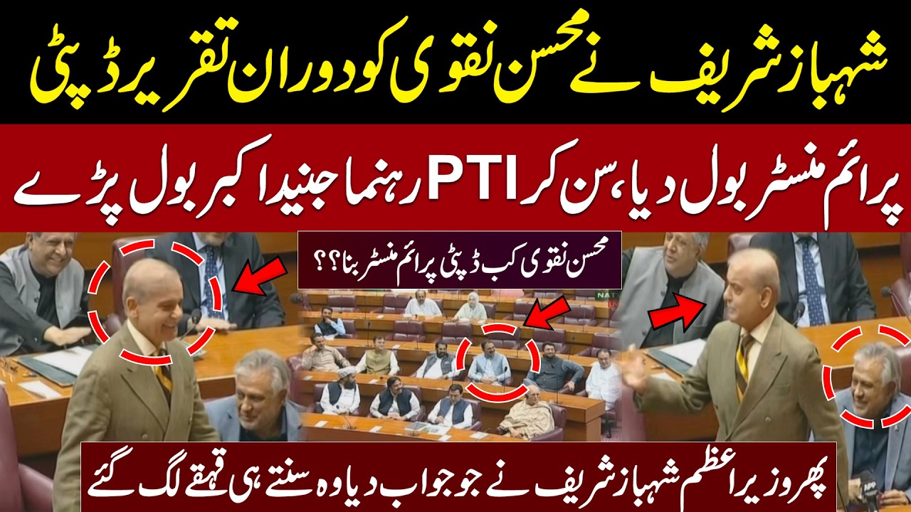 Shehbaz Sharif Calls Mohsin Naqvi Deputy Prime Minister During Speech | PTI Junaid Akbar&rsquo;s Question