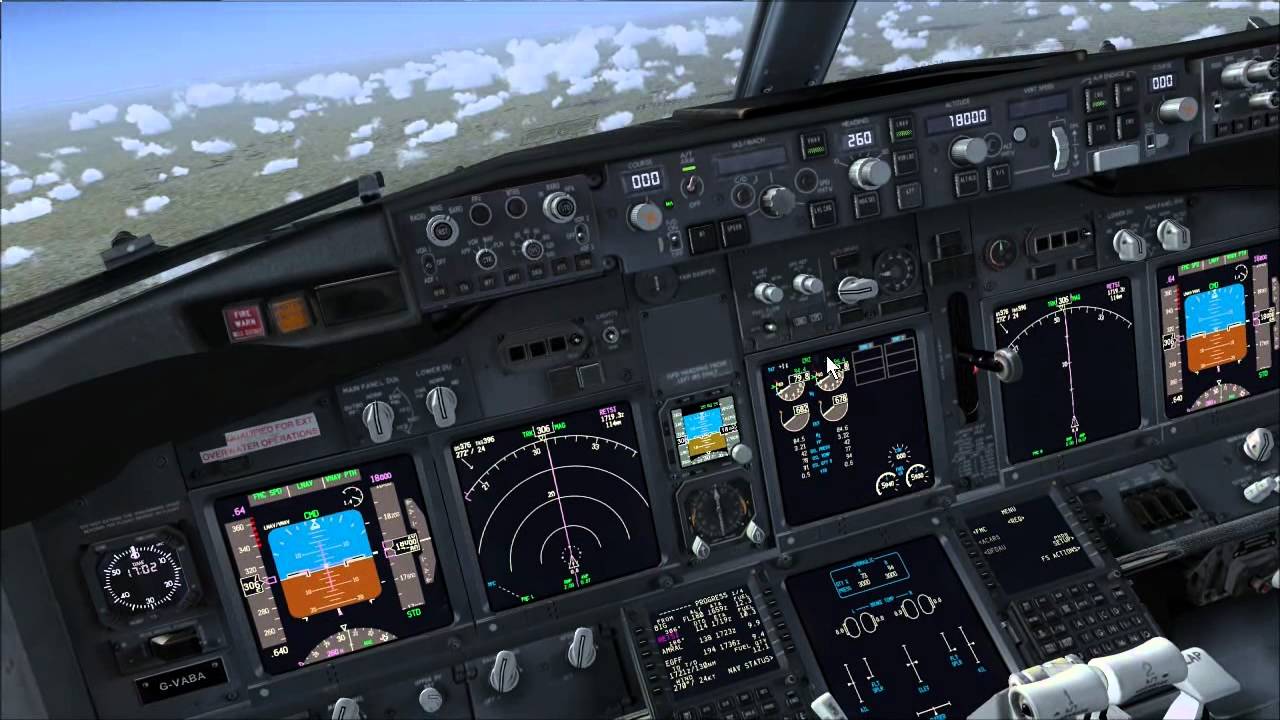 PMDG 737 NGX cockpit look around in-flight (Trackir)