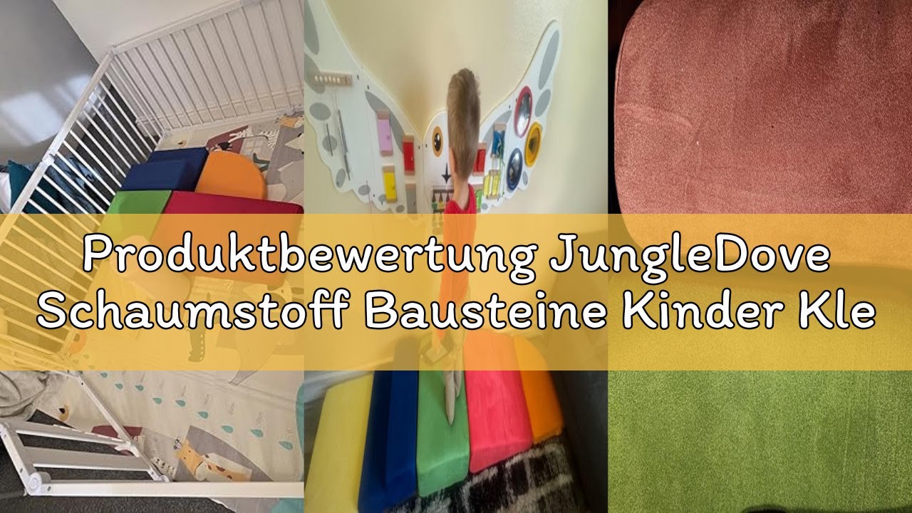 Produktbewertung JungleDove Schaumstoff Bausteine Kinder Klettern: 6 Softbausteine Riesenbausteine S