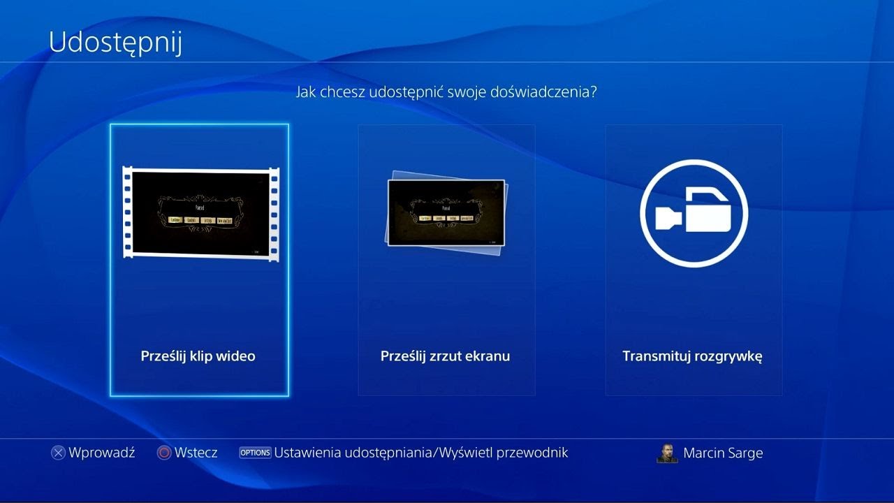 PlayStation 4 - działanie przycisku Share (PS4 Share button)