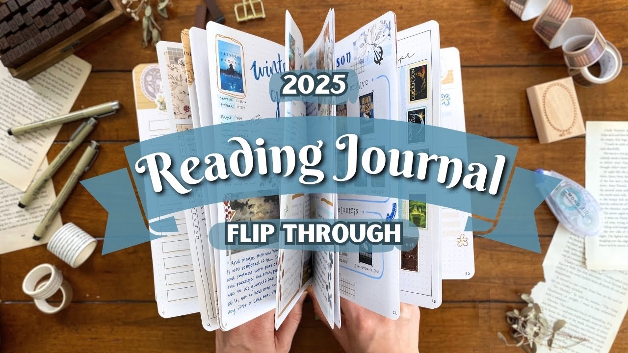 2025 Reading Journal Flip Through📖💕 ALL my completed books spreads for the first half of 2025!