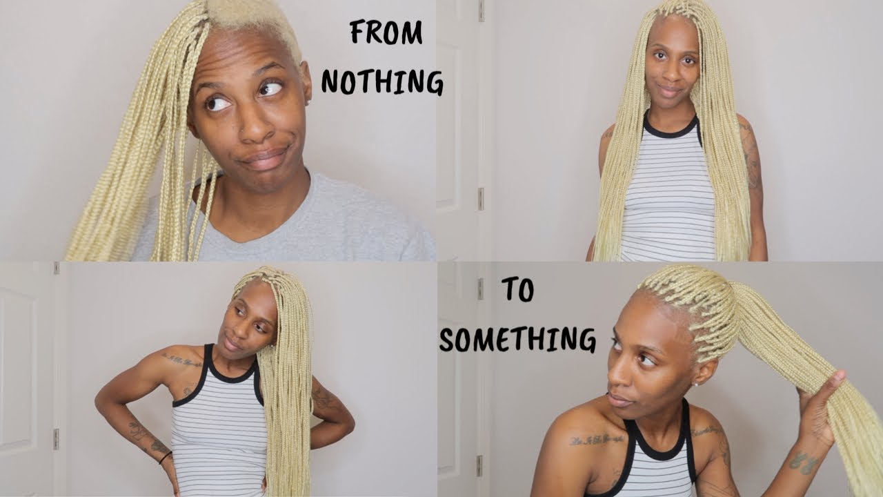 BOX BRAIDS ON SUPER SHORT HAIR | TWA