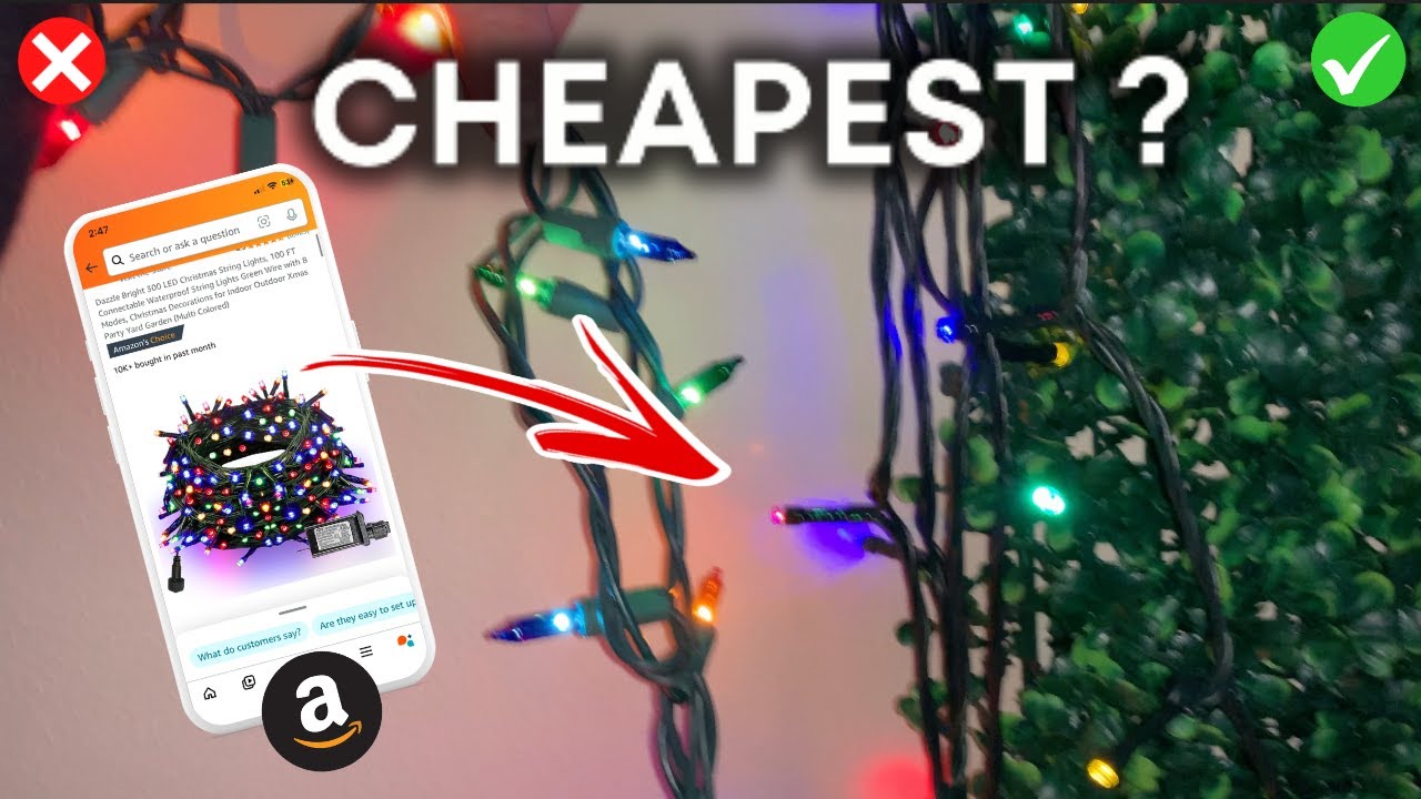 I TRIED THE CHEAPEST LED CHRISTMAS LIGHTS ON AMAZON