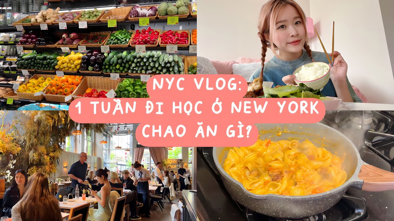 vlog: 1 tuần đi học ở New York Chao ăn gì? [du học sinh Mỹ] 🍣