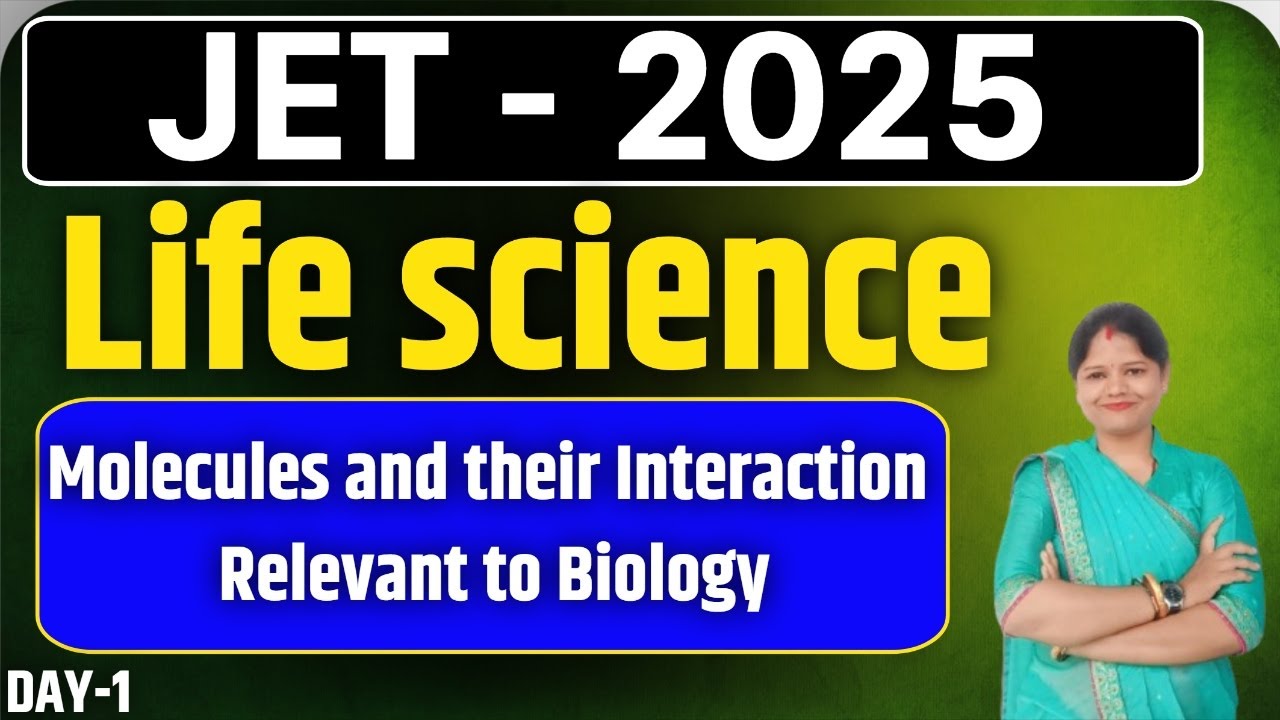 JPSC JET 2025 LIFE SCIENCE || Molecules and their Interaction Relevant to Biology  || SbExam