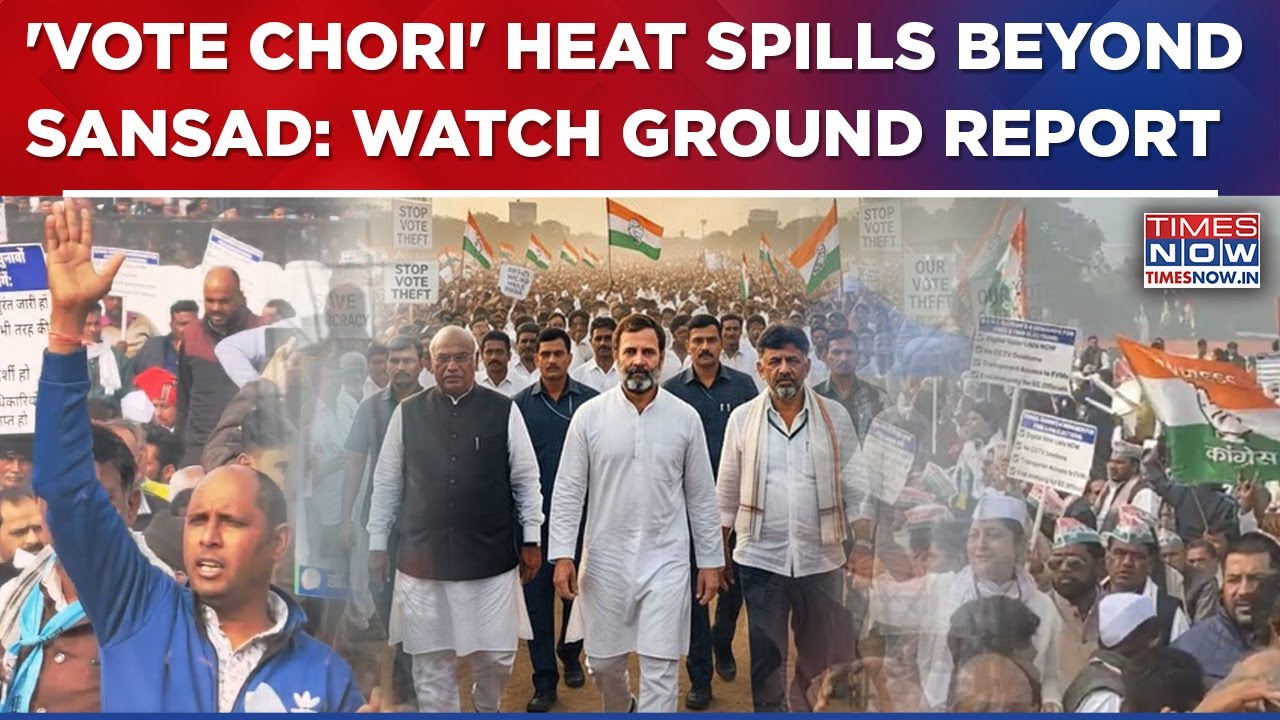 ‘Vote Chori’ Heat Spills Beyond Sansad: Rahul Gandhi Leads Charge | Watch Delhi Rally Ground Report