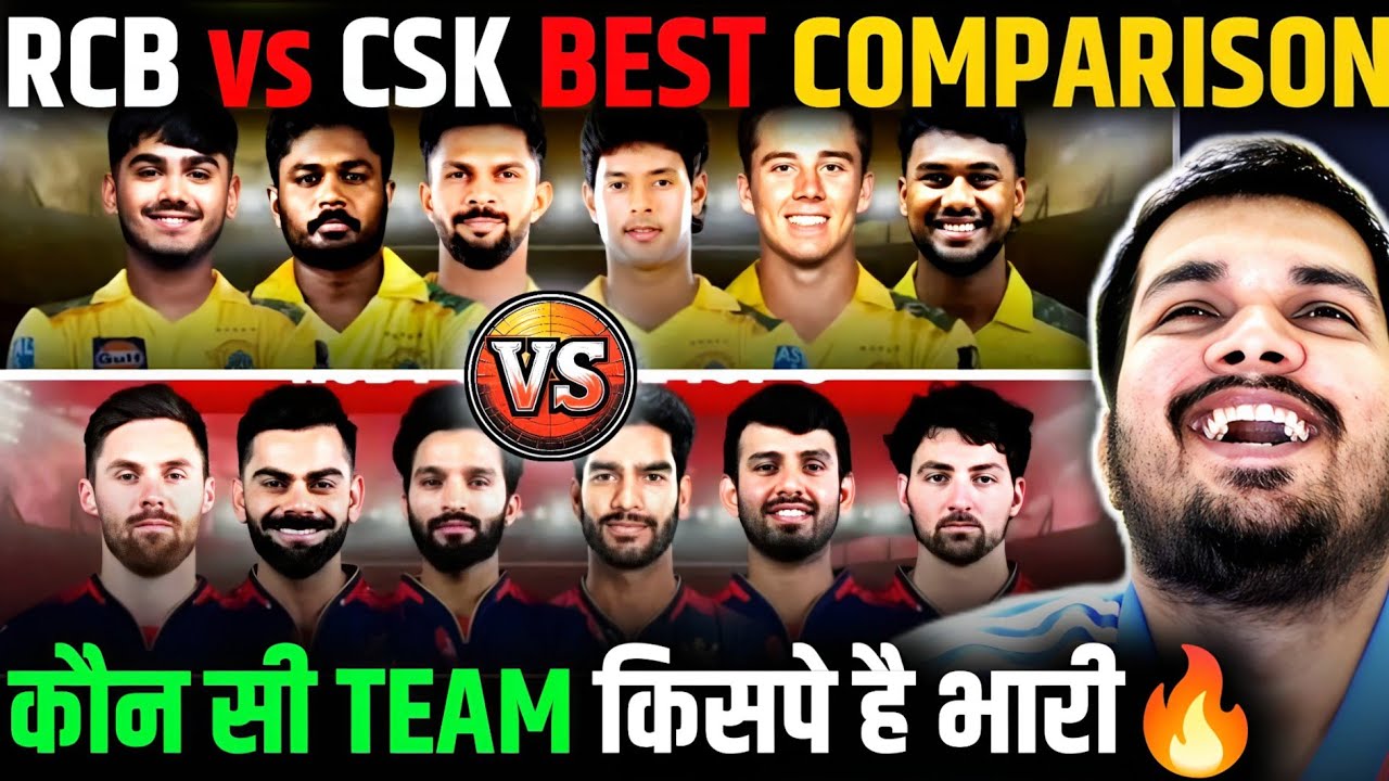 CSK vs RCB - TOP 6 PLAYERS COMPARISON 😎 | KAUN KISPE BHAARI🔥. #csk #rcb #ipl2026