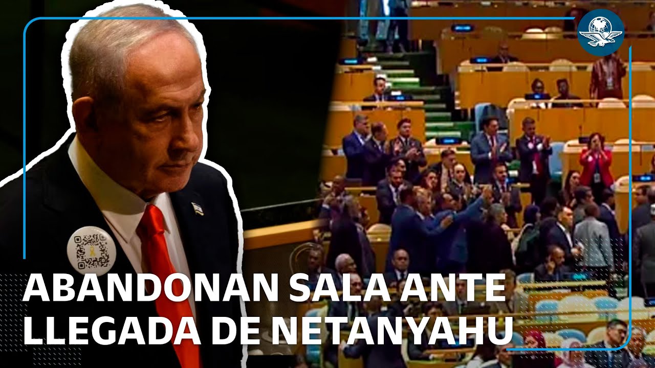 Delegados abandonan Asamblea General de la ONU durante intervención de Benjamín Netanyahu
