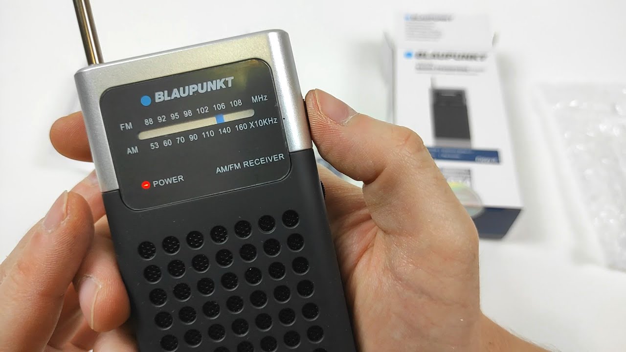 Blaupunkt PR4BK unboxing and test AM FM battery portable radio preppers pocket przenośne radio