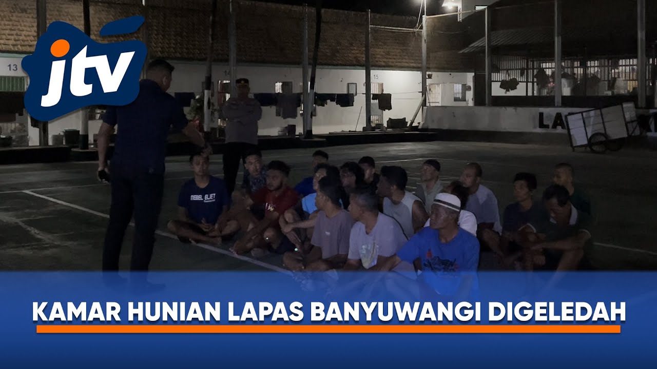 KAMAR HUNIAN LAPAS BANYUWANGI DIGELEDAH DAN WARGA BINAAN DITES URINE