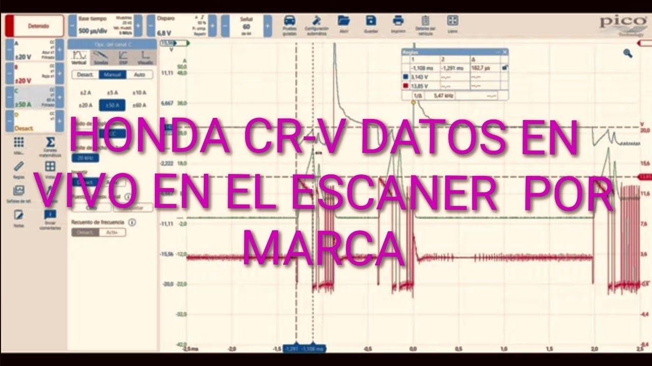 HONDA CR-V 2011- K24Z1. DATOS EN VIVO POR MARCA.