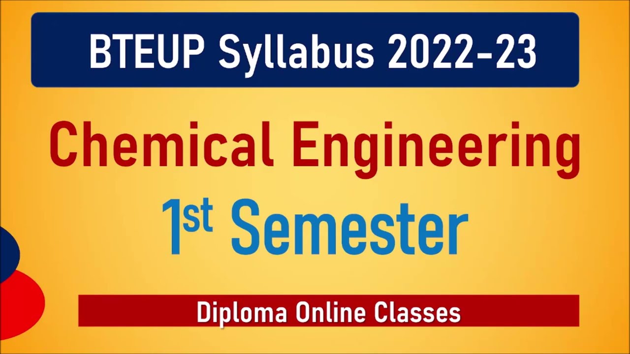 Chemical  Engineering 1st Semester BTEUP Syllabus 2022-23