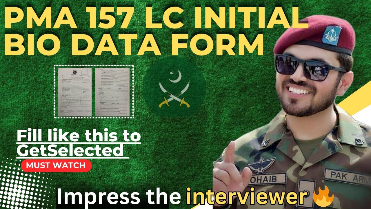 PMA Initial Interview Bio Data Form 2025 | Smart Tips to Get Shortlisted | PMA 157 Long Course