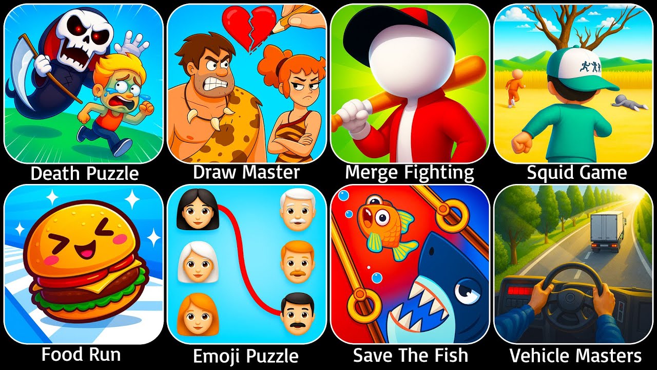 Help Me Tricky Puzzle Story,Snake Clash,Death Puzzle,Paper Race,Draw To Smash,Scary Little Prankster