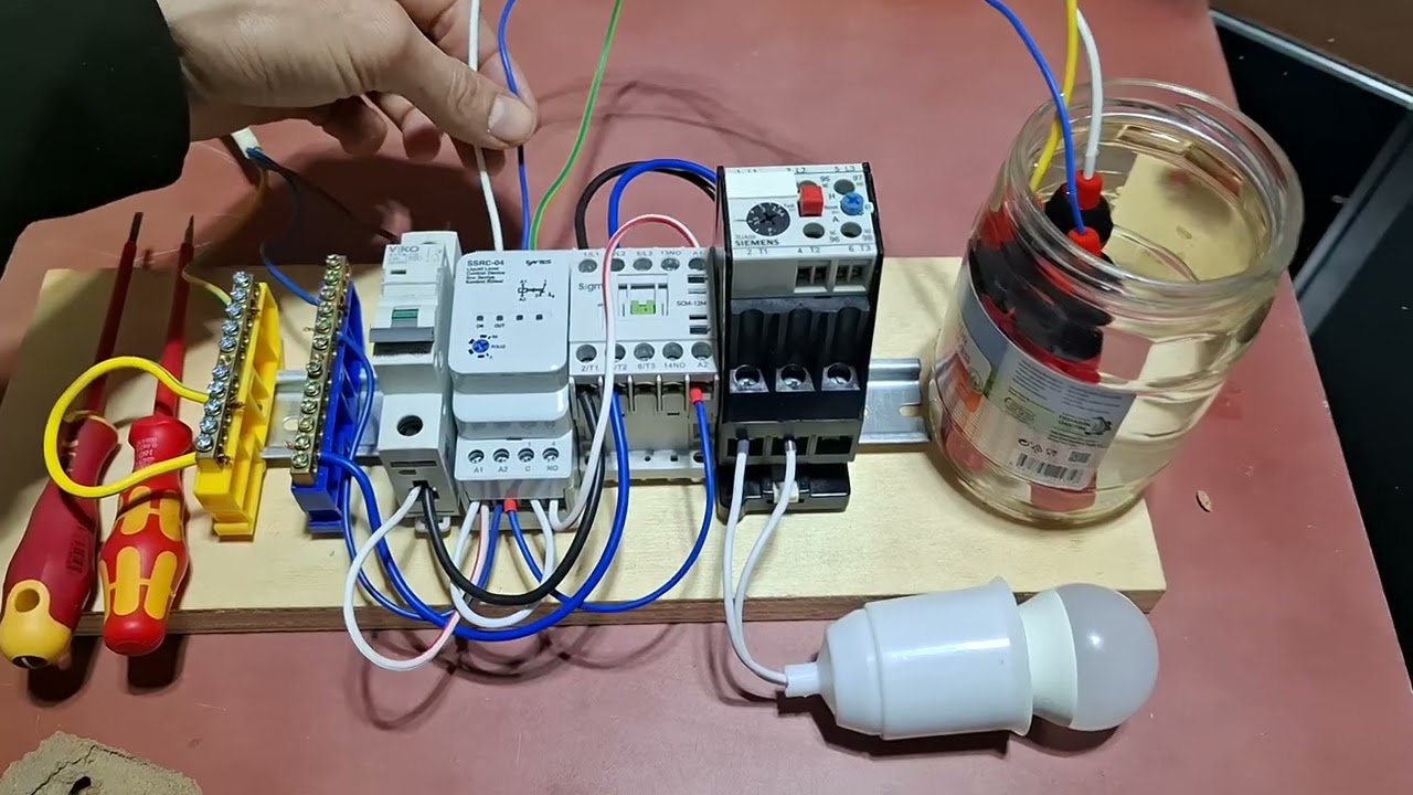 Sıvı seviye r&ouml;lesi bağlantısı nasıl yapılır, entes ssrc 04 , seviye elektrod bağlantısı.