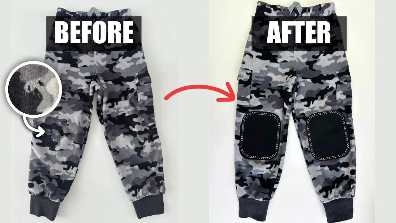 Make & Sew Knee Patches Without Taking Pants Apart
