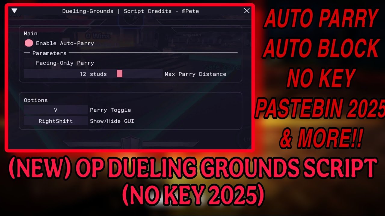 ⚔️ (НОВОЕ) Скрипт OP Dueling Grounds | Автопарирование, автофарм, ESP и многое другое! (Бесплатно...