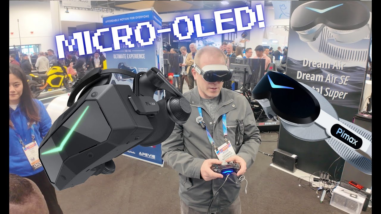 Какой из них выбрать? — Линейка Micro-OLED от Pimax на выставке CES 2026.