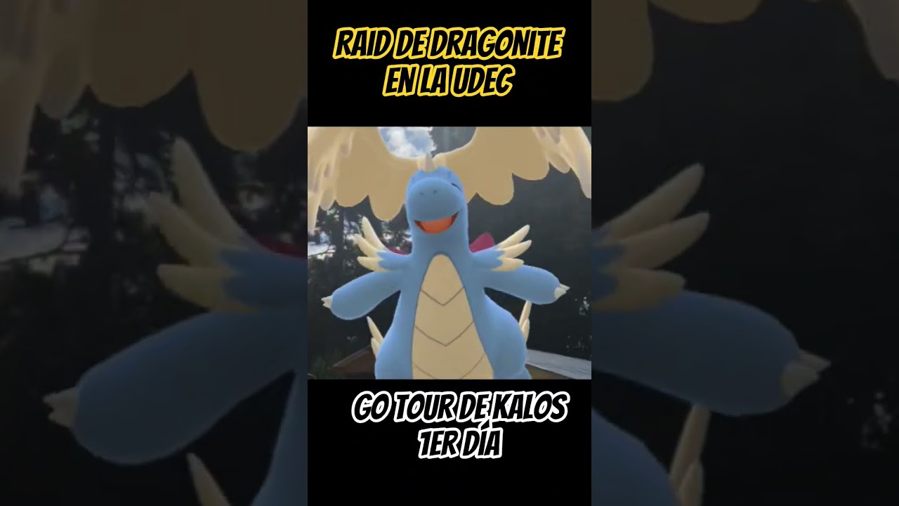 Raid de Mega dragonite en el Go tour de Kalos en la udec #pokemongo #raid #supermega