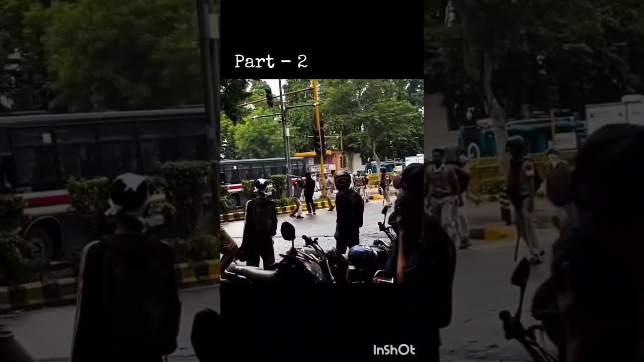Delhi police vs student 😯🫡#delhipolice #studentprotest #bjp  #narendramodi #viralshorts #shorts
