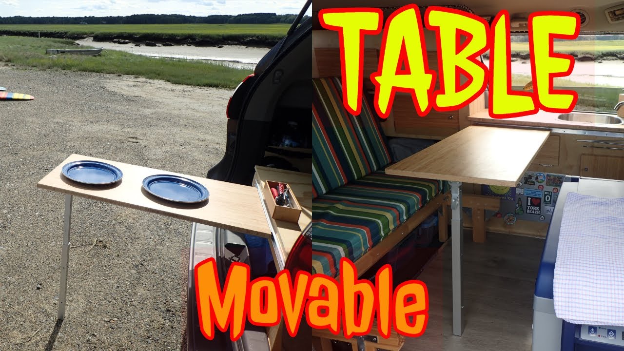 TABLE: movable and foldable for van conversion (very easy)