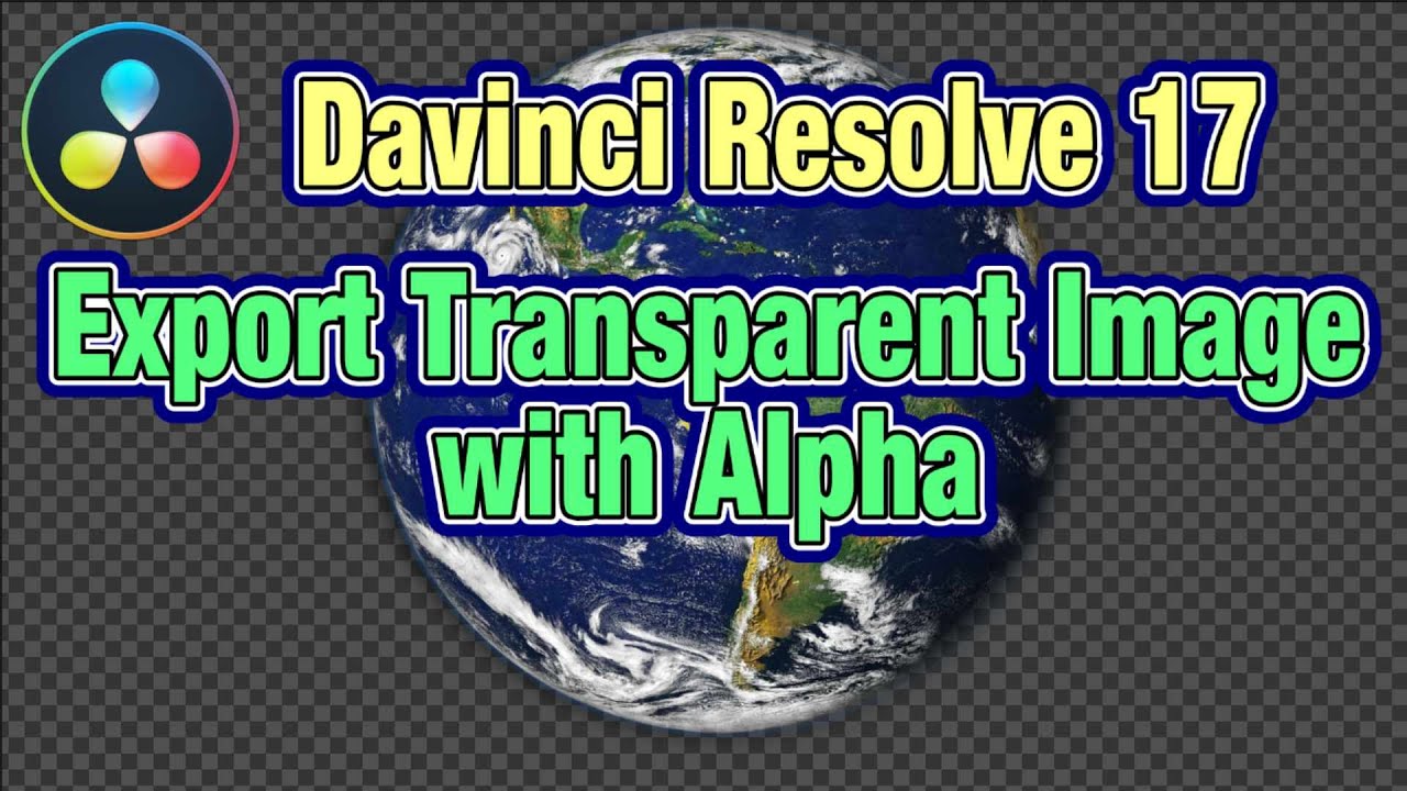 Davinci Resolve Экспорт прозрачного изображения с альфа-каналом