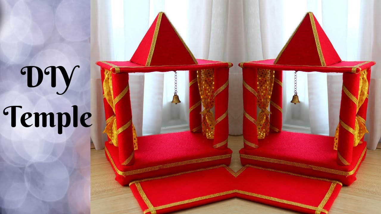 DIY Temple (with minimum craft supplies) | Make Easy Temple/Mandir at home | How to Make Temple