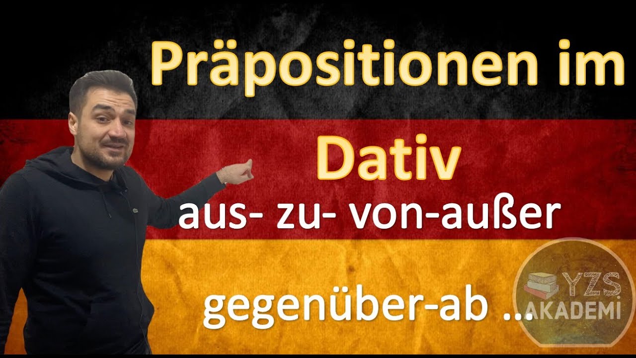 Almanca A1 Dersleri I 23 (4 kısım)I Präpositionen mit Dativ ( -e/-a hali alan edatlar )