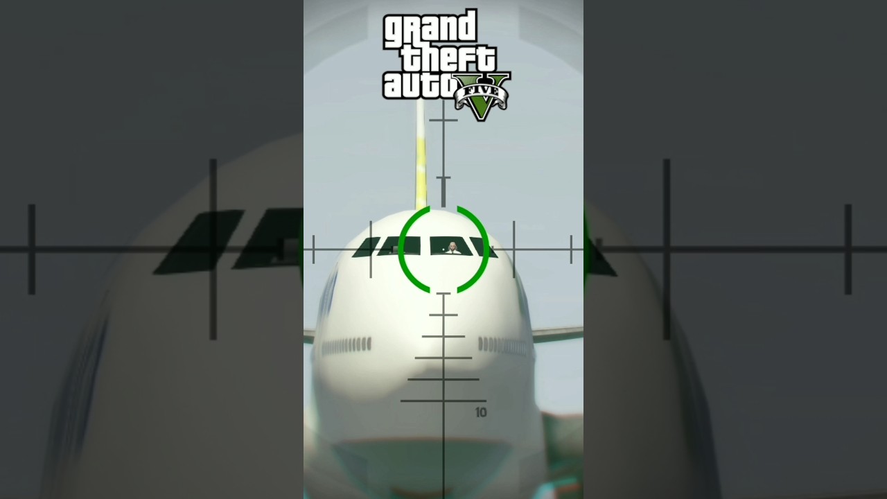 SHOOT A SNIPER SHOT ON PLANE PILOT GTA EVOLUTION #gta #gta5 #gtasanandeas #gtav #gta6 #games #shorts